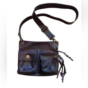 Roots leather purse